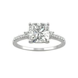 チャールズ アンド コルバード レディース リング アクセサリー Moissanite Cushion Engagement Ring 1-3/4 ct. t.w. Diamond Equivalent in 14k White Gold White Gold