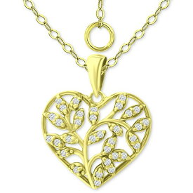 ジャニ ベルニーニ レディース ネックレス・チョーカー・ペンダントトップ アクセサリー Cubic Zirconia Heart 16" Pendant Necklace, Created for Macy's Gold