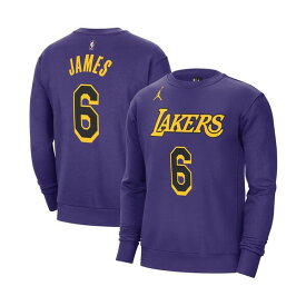 ジョーダン メンズ パーカー・スウェットシャツ アウター Men's Brand LeBron James Purple Los Angeles Lakers Statement Name and Number Pullover Sweatshirt Purple