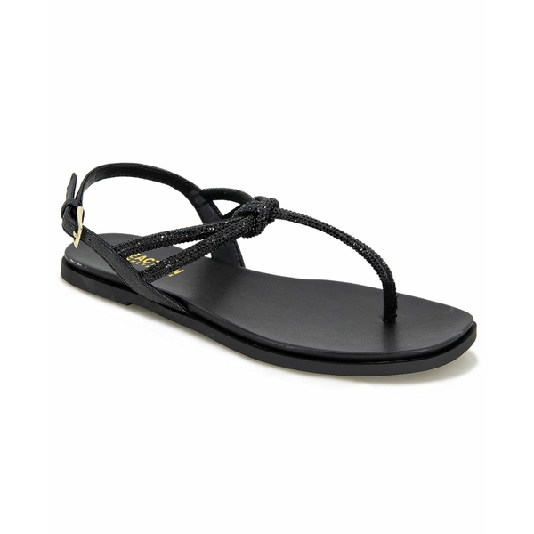 ケネスコール レディース サンダル シューズ Women's Warren Jewel Thong Flat Sandals Black：asty