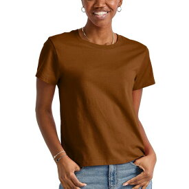 ヘインズ レディース カットソー トップス Women's Originals Cotton Short Sleeve Classic T-shirt Allgood Gold