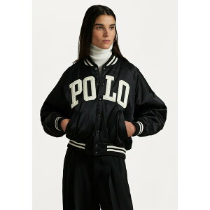 t[ fB[X WPbgu] AE^[ LOGO SATIN BOMBER JACKET - Bomber Jacket - black