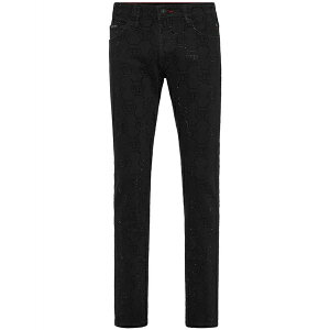 �t�B���b�v�v���C�� �����Y �f�j���p���c �{�g���X Rhinestone-embellished jeans Black