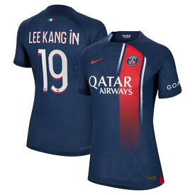 ナイキ レディース ユニフォーム トップス Lee Kang In Paris SaintGermain Nike Women's 2023/24 Home Authentic Player Jersey Navy