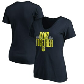 ファナティクス レディース Tシャツ トップス Nashville SC Fanatics Branded Women's Band Together VNeck TShirt Navy