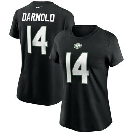 ナイキ レディース Tシャツ トップス Sam Darnold New York Jets Nike Women's Name & Number TShirt Black
