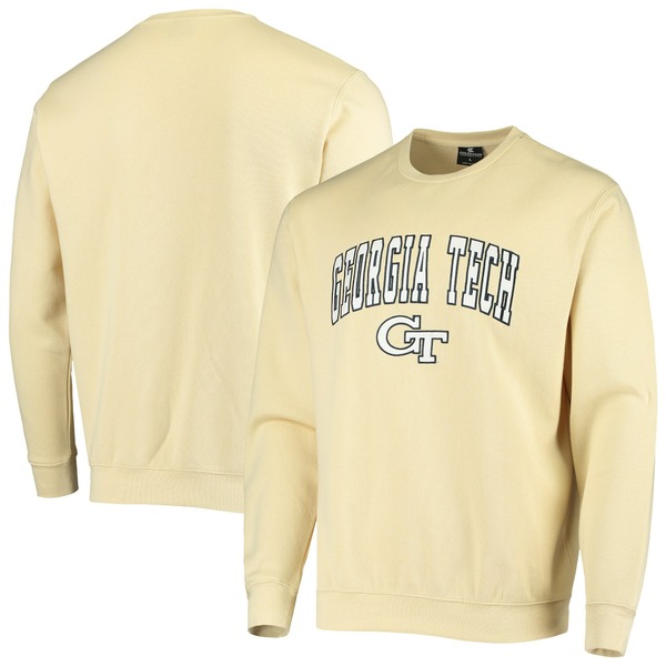 コロシアム メンズ パーカー・スウェットシャツ アウター Georgia Tech Yellow Jackets Colosseum Arch & Logo Tackle Twill Pullover Sweatshirt Gold