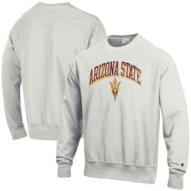 チャンピオン メンズ パーカー・スウェットシャツ アウター Arizona State Sun Devils Champion Arch Over Logo Reverse Weave Pullover Sweatshirt Gray