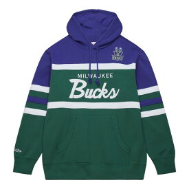 ミッチェル&ネス メンズ パーカー・スウェットシャツ アウター Milwaukee Bucks Mitchell & Ness Head Coach Pullover Hoodie Green/Purple