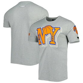 プロスタンダード メンズ Tシャツ トップス New York Knicks Pro Standard Mash Up Capsule TShirt Heathered Gray