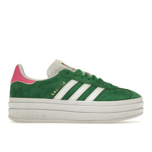 adidas �A�f�B�_�X ���f�B�[�X �X�j�[�J�[ �yadidas Gazelle Bold Green Lucid Pink (Women's)�z �T�C�Y US_W_10 Green/Cloud White/Lucid Pink