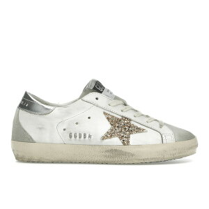 Golden Goose �S�[���f���O�[�X ���f�B�[�X �X�j�[�J�[ �yGolden Goose Super-Star White Ice Gray Gold Glitter (Women's)�z �T�C�Y US_5(22.0cm) White/Ice Grey/Gold
