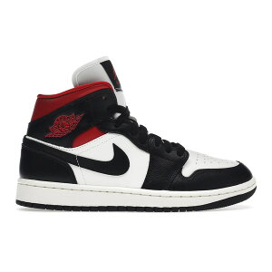Jordan �W���[�_�� ���f�B�[�X �X�j�[�J�[ �yJordan 1 Mid Gym Red Panda (Women's)�z �T�C�Y US_W_10.5 Black/Gym Red-Sail