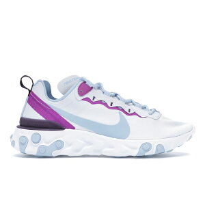 Nike �i�C�L ���f�B�[�X �X�j�[�J�[ �yNike React Element 55 Football Grey Psychic Blue (Women's)�z �T�C�Y US_7(24.0cm) Football Grey/Hyper Violet/Grand Purple/Psychic Blue