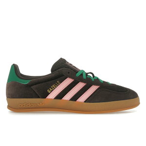 adidas �A�f�B�_�X ���f�B�[�X �X�j�[�J�[ �yadidas Gazelle Indoor Brown Velvet (Women's)�z �T�C�Y US_5(22.0cm) Brown/Pink/Green