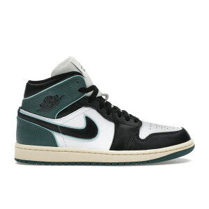 Jordan �W���[�_�� ���f�B�[�X �X�j�[�J�[ �yJordan 1 Mid SE Oxidized Green (Women's)�z �T�C�Y US_W_11.5 White/Light Dew/Oxidized Green/Black