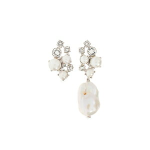 �W�o���V�[ ���f�B�[�X �s�A�X���C�������O �A�N�Z�T���[ Pearl embellished earrings Silver