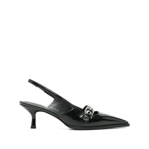 �}�[�W�� ���f�B�[�X �p���v�X �V���[�Y 70mm eyelet strap pumps Black