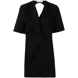 �I�t�z���C�g ���f�B�[�X �����s�[�X �g�b�v�X Short-sleeve backless dress Black