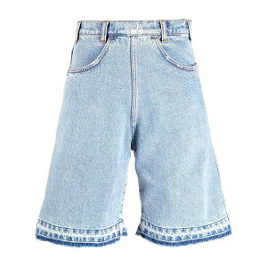 �t�B���\�t�B�[�f�������]�Z���t�B�[�j ���f�B�[�X �J�W���A���p���c �{�g���X Wide-leg denim shorts Blue