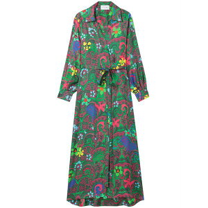 �G�[�[�b�g �t�@�N�g���[ ���f�B�[�X �����s�[�X �g�b�v�X Motly paisley wrapped dress Green