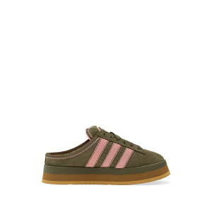 �A�f�B�_�X ���f�B�[�X �T���_�� �V���[�Y Campus 00s three-stripes platform-sole slippers Green