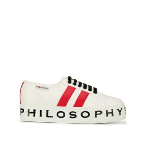�t�B���\�t�B�[�f�������]�Z���t�B�[�j ���f�B�[�X �X�j�[�J�[ �V���[�Y X superga panelled sneakers White