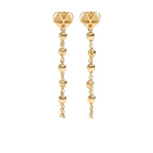 ���@�����e�B�m �K�����@�[�j ���f�B�[�X �s�A�X���C�������O �A�N�Z�T���[ Vlogo signature earrings Gold