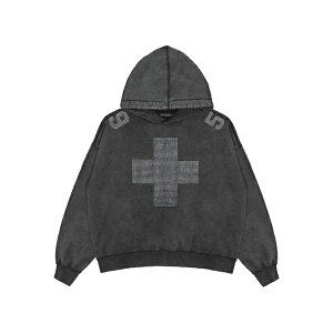 �~�X�r�w�C�u �����Y �p�[�J�[�E�X�E�F�b�g�V���c �A�E�^�[ Embellished-cross hoodie Black