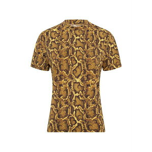 �}���[�� �Z�� �����Y T�V���c �g�b�v�X Python-print crew-neck top Yellow