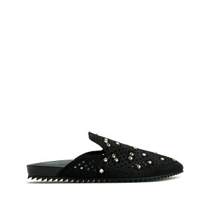 �y�h���K���V�A ���f�B�[�X �T���_�� �V���[�Y Braidy crystal-embellished perforated mules -