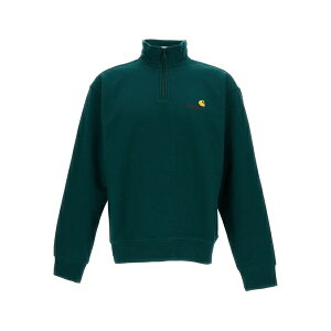 �J�[�n�[�g �����Y �p�[�J�[�E�X�E�F�b�g�V���c �A�E�^�[ Half-zip logo sweatshirt Green