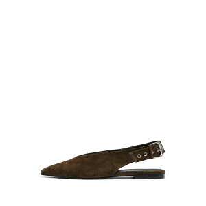 �r���o �C ���[�� ���f�B�[�X �p���v�X �V���[�Y Buckle embellished flat pumps Brown