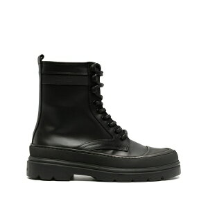 �J���o���N���C�� �����Y �u�[�c �V���[�Y Logo-debossed leather ankle boots Black