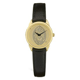 ジャーディン レディース 腕時計 アクセサリー Tulane Green Wave Women's Logo Medallion Black Leather Wristwatch -
