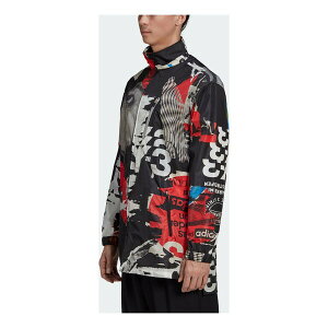 adidas AfB_X Y Xj[J[ yMen's Y-3 Graffiti Printing Loose Long Sleeves Jacket Multi-Color GK4375z TCY US_M_L