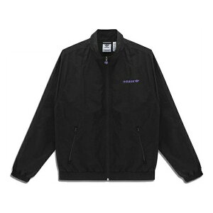 adidas AfB_X Y Xj[J[ yMen's adidas originals Printing Alphabet Stand Collar Long Sleeves Sports Jacket Black HN0397z TCY US_M_XL