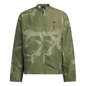 adidas AfB_X Y Xj[J[ yMen's adidas SS22 Logo Printing Solid Color Zipper Jacket Green HE5151z TCY US_M_L