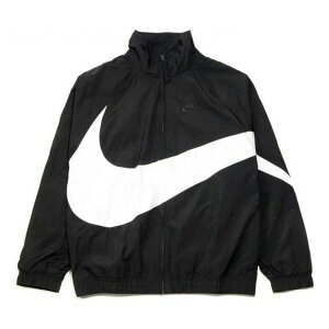 Nike iCL Y Xj[J[ yNike Big Swoosh Sportswear Cardigan Woven Jacket Black AR3132-010z TCY US_M_L