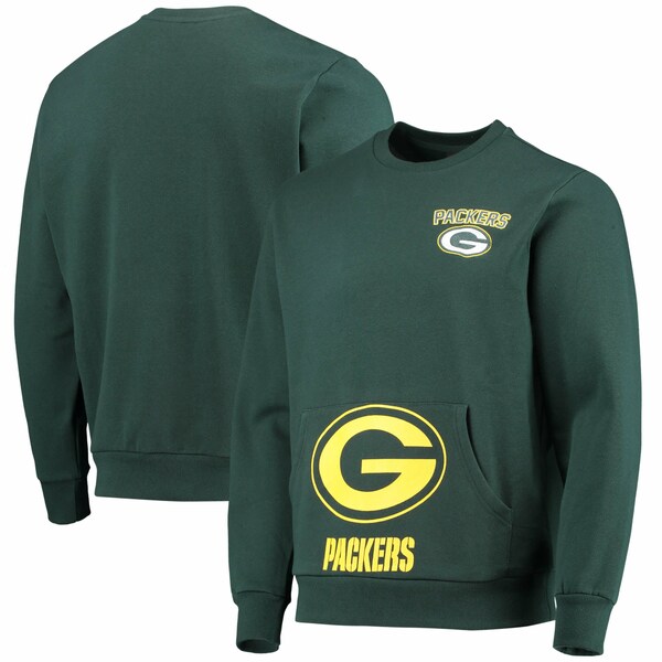 メンズ フォコ シャツ Green Sweater Pullover Pocket FOCO Packers Bay Green トップス カジュアルシャツ