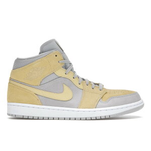 Jordan �W���[�_�� �����Y �X�j�[�J�[ �yJordan 1 Mid Mixed Textures Yellow�z �T�C�Y US_8.5(26.5cm) Grey/Yellow