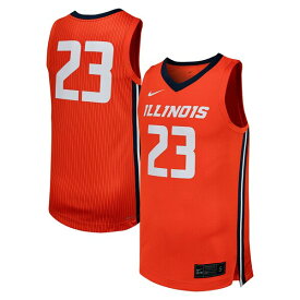 ナイキ メンズ ユニフォーム トップス #23 Illinois Fighting Illini Nike Replica Basketball Jersey Orange