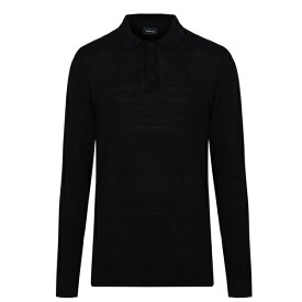 【送料無料】 ハウィック メンズ ニット&セーター アウター Howick Merino Polo Shirt Black