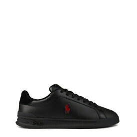 【送料無料】 ラルフローレン メンズ スニーカー シューズ Heritage Court Trainers Black/Red Pp