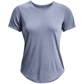 【送料無料】 アンダーアーマー レディース Tシャツ トップス Streaker Short Sleeve T Shirt Ladies Glacier Blue