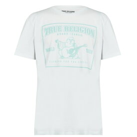【送料無料】 トゥルーレリジョン メンズ Tシャツ トップス SRS True T-Shirt Optic White