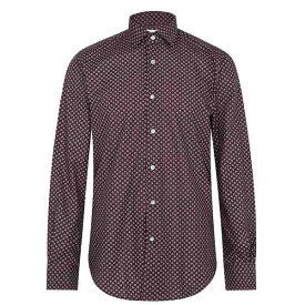 【送料無料】 ロチャードジェームスメイフェア メンズ シャツ トップス Patterned Shirt Burgundy