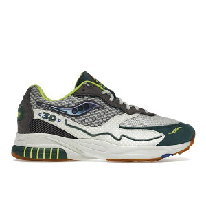 Saucony �T�b�J�j�[ �����Y �X�j�[�J�[ �ySaucony 3D Grid Hurricane Bodega�z �T�C�Y US_9.5(27.5cm) Beige/Grey/Green