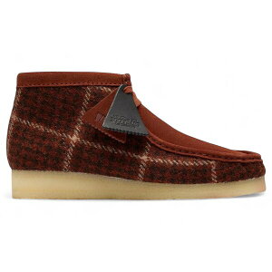 Clarks �N���[�N�X �����Y �X�j�[�J�[ �yClarks Originals Wallabee Boot Harris Tweed Red�z �T�C�Y US_11.5(29.5cm) Rust Tweed Combination