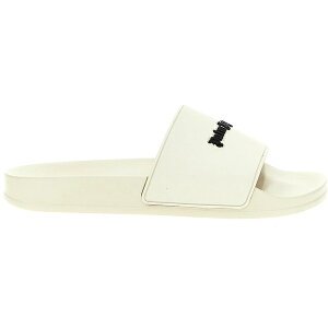 Palm Angels �p�[���E�G���W�F���X �����Y �X�j�[�J�[ �yPalm Angels Logo Pool Sliders White�z �T�C�Y US_6(24.0cm) White